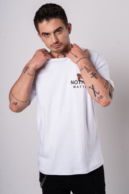 Koszulka Oversize "Nothing Matter" - Biała