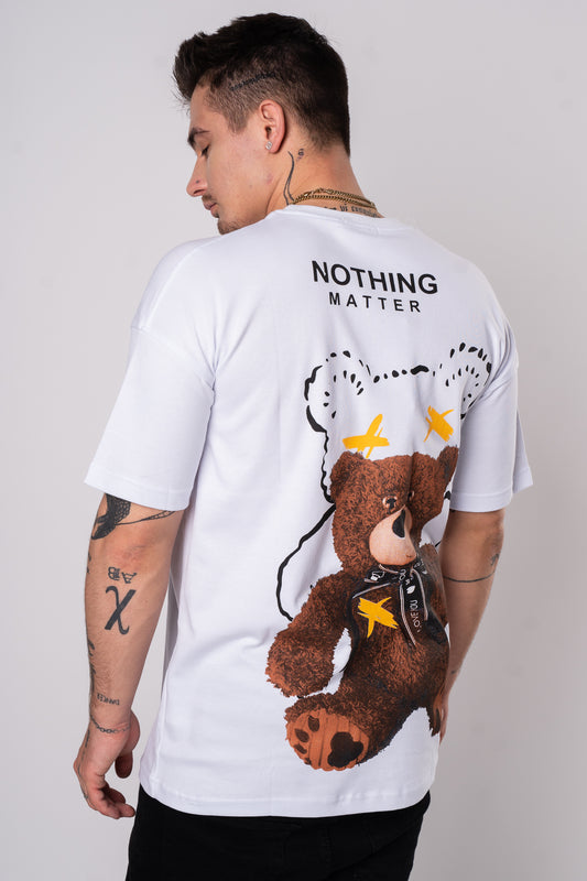 Koszulka Oversize "Nothing Matter" - Biała