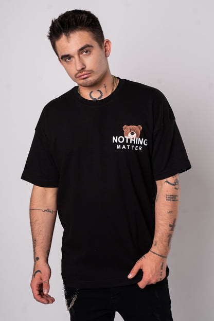 Koszulka Oversize "Nothing Matter" - Czarna