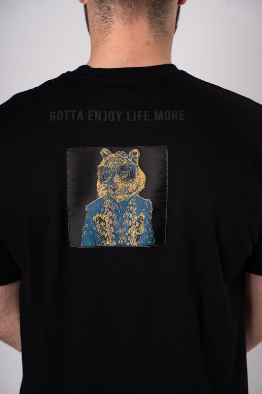 Koszulka Oversize "Gotta Enjoy Life More" - Czarna