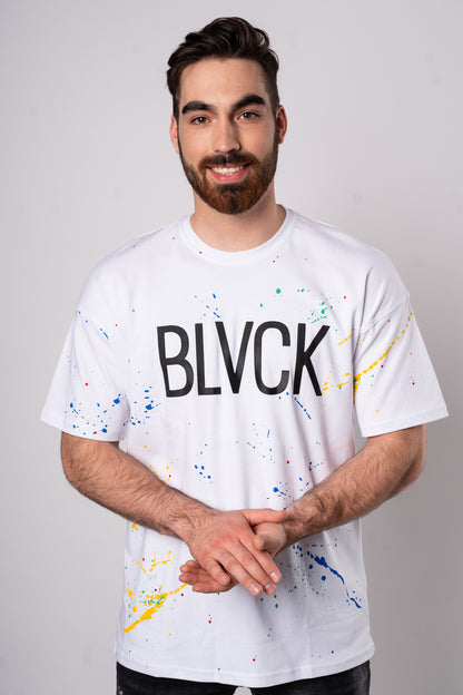 Koszulka Oversize "BLVCK" - Biała